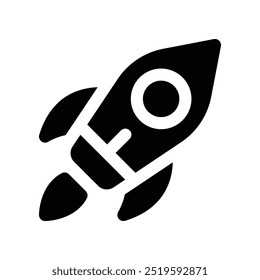 rocket icon. vector glyph icon for your website, mobile, presentation, and logo design.