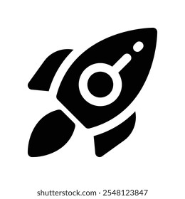 rocket icon. vector glyph icon for your website, mobile, presentationation, and logo design.