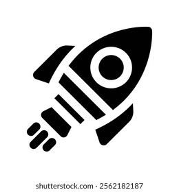 rocket icon. vector glyph icon for your website, mobile, presentation, and logo design.