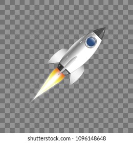 Rocket, icon. Vector illustration