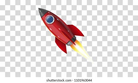 Rocket, icon. Vector illustration