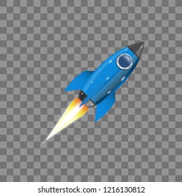 Rocket, icon. Vector illustration