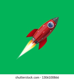 Rocket, icon. Vector illustration