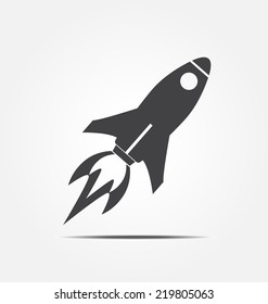 rocket icon vector illustration 