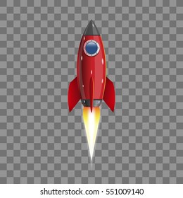 Rocket, icon. Vector illustration