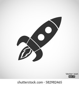 Rocket icon - vector  illustration