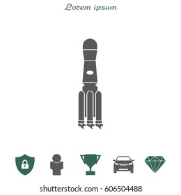 Rocket icon. vector illustration