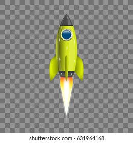 Rocket, icon. Vector illustration