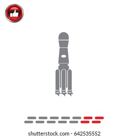 Rocket icon. vector illustration