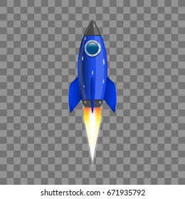 Rocket, icon. Vector illustration