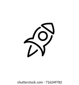 rocket icon, vector illustration