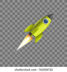 Rocket, icon. Vector illustration