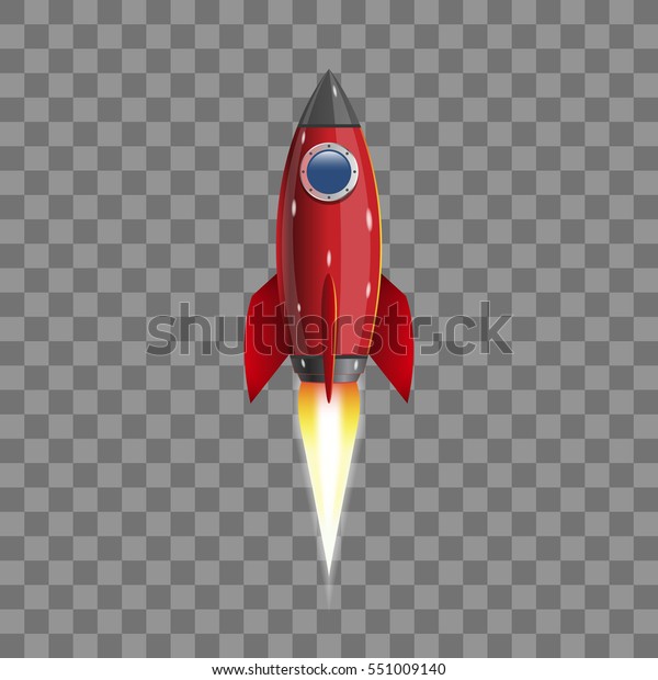 Rocket, icon. Vector\
illustration