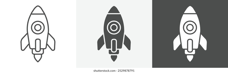 rocket icon Vector illustration art