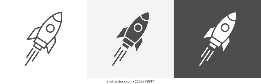 Arte de Ilustración vectorial de icono de cohete