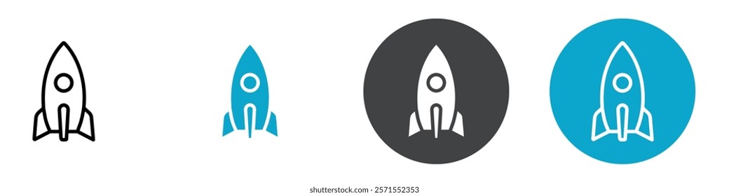 rocket icon Vector illustration in black