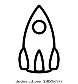 rocket icon Vector illustration in black