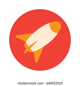 rocket icon. vector illustration. business and startup design concept.