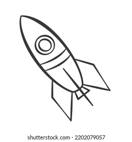 Rocket icon. Vector illustration. Cartoon