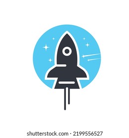 rocket icon vector illustration design template web