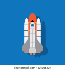 Rocket icon, vector illustration design. Space objects collection.
