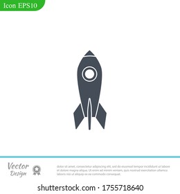 rocket Icon. Vector illustration EPS 10.