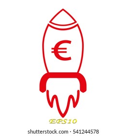 rocket, icon, vector illustration EPS 10