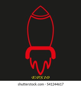 rocket, icon, vector illustration EPS 10