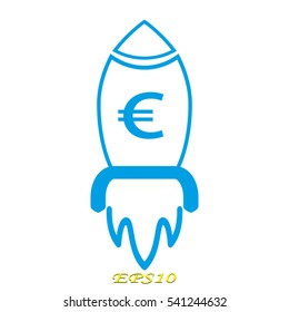 rocket, icon, vector illustration EPS 10