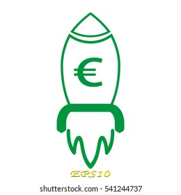 rocket, icon, vector illustration EPS 10