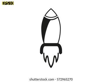 rocket, icon, vector illustration eps10