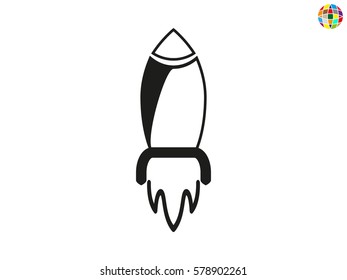 rocket, icon, vector illustration eps10