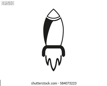 rocket, icon, vector illustration eps10