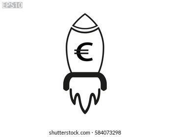 rocket, icon, vector illustration eps10