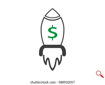 rocket, icon, vector illustration eps10
