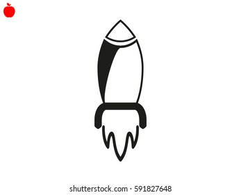 rocket, icon, vector illustration eps10