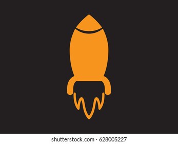 rocket, icon, vector illustration eps10