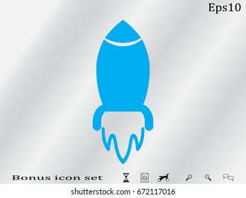 rocket, icon, vector illustration eps10
