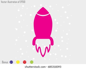 rocket, icon, vector illustration eps10