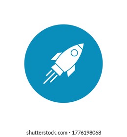 Rocket icon. Vector illustration. Flat icon