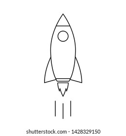 Rocket icon vector illustration isolated