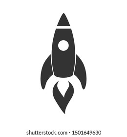 Rocket icon vector illustration isolated on white background