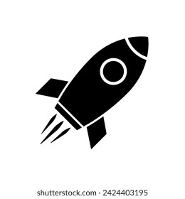 Rocket icon. Vector illustration isolated on white background
