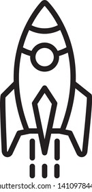 Rocket Icon Vector Illustration Logo Template