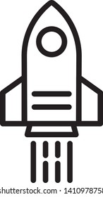 Rocket Icon Vector Illustration Logo Template