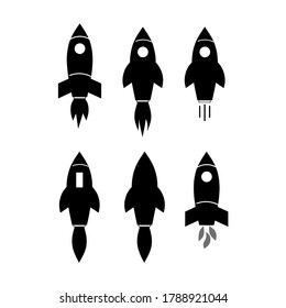plantilla de logotipo de ilustración de vector de icono de cohete