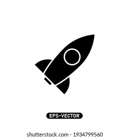 Rocket icon vector illustration logo template for many purpose. Isolated on white background.