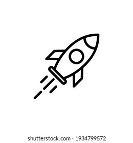 Rocket icon vector illustration logo template for many purpose. Isolated on white background.