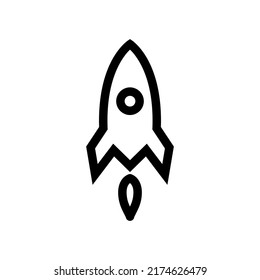 rocket icon vector illustration logo template for many purpose. Isolated on white background. unique style