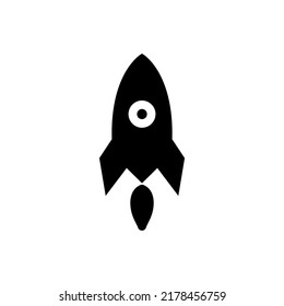 Rocket icon vector illustration logo template for many purpose. Isolated on white background.